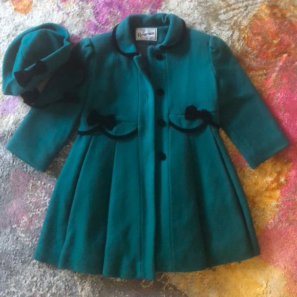 Rothschild Other - Vintage Green Rothschild Warm Wool Peacoat and Hat Made in USA